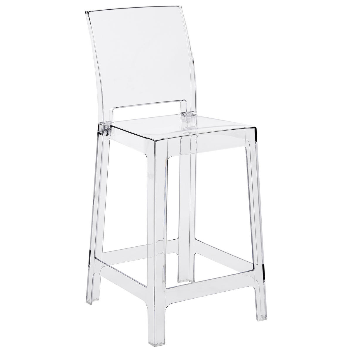 BARSTUHL 2er-Set Transparent Wellington - Transparent, Kunststoff (42/100/49cm) - Beliani