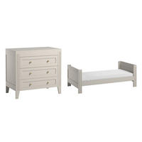 BABYZIMMER 2-teilig Milenne Beige - Beige, Holz (144/80/75cm) - Petits-meubles