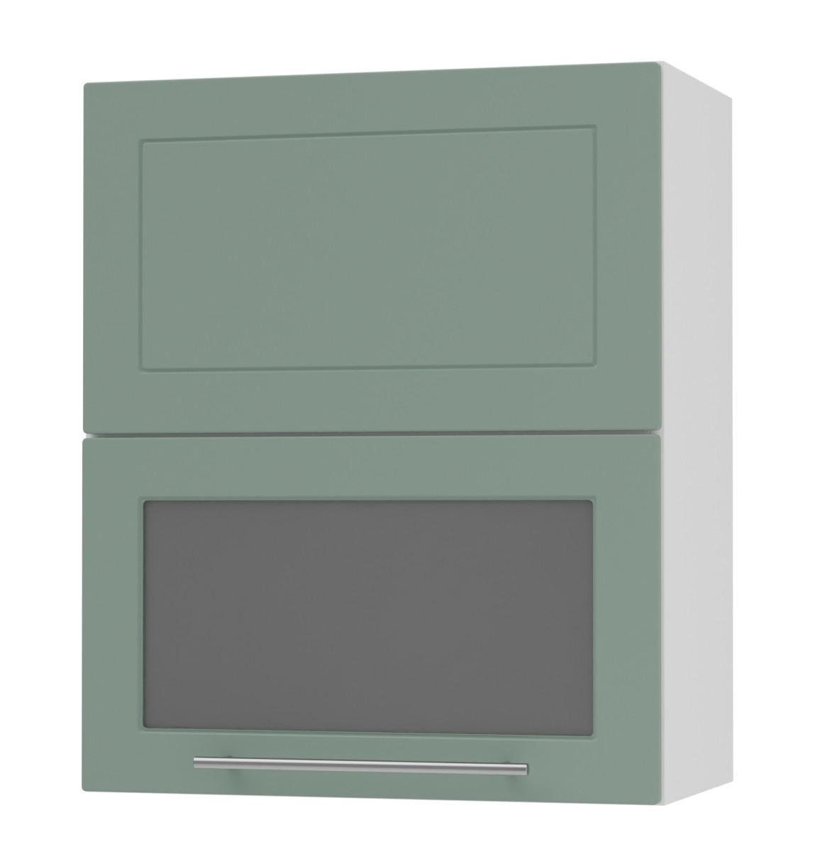 KÜCHENHÄNGESCHRANK Kvantum W8BS/60 Mint Matt / Weiß Matt 60 / 32,5 / 72cm - Weiß/Mintgrün, Holz/Holzwerkstoff (60/72/32.5cm) - Feldmann-Wohnen