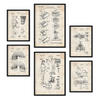 POSTER Set Mit 6 Plakaten Mit Spielzeuge Patenten Im Vintage Stil A3 & A4 Rahmenlos - Klar, Papier (29/3cm) - Nacnic