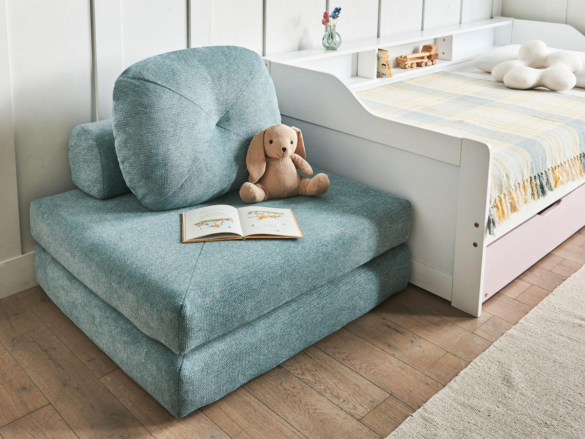 SCHLAFSOFA 81/182 cm Mintgrün Olden - Mintgrün, Textil (81/54/91cm) - Beliani