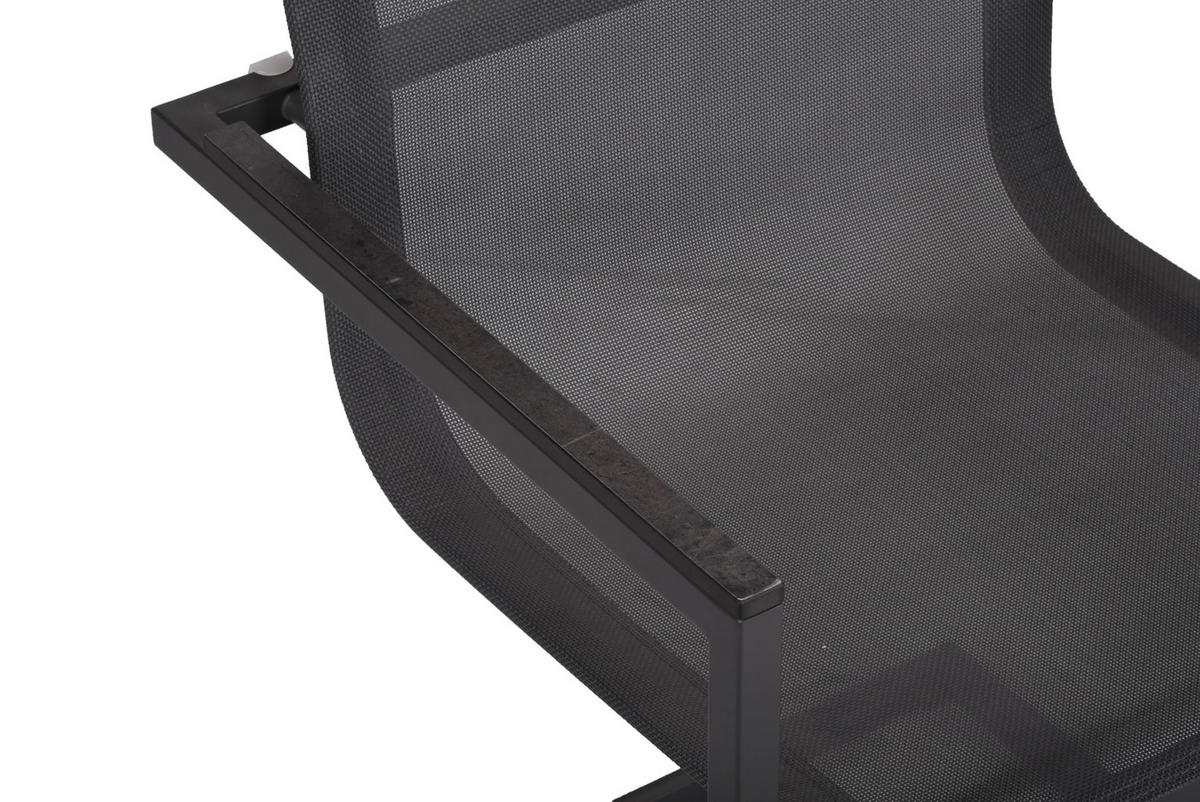 GARTENSTUHL 4er Set Dennis Freischwinger - Anthrazit, Kunststoff (56/90/50cm) - DELUKE