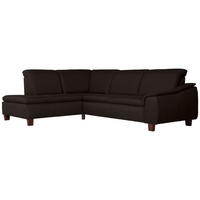 ECKSOFA mit Ottomane links Kaylil Flachgewebe schoko - Mokka, Kunststoff (187/247cm) - 58aufmkessel