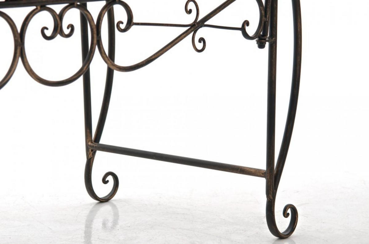 GARTENBANK 128/46 cm Metall Bronze - Bronzefarben, Metall (128/94/46cm) - CLP