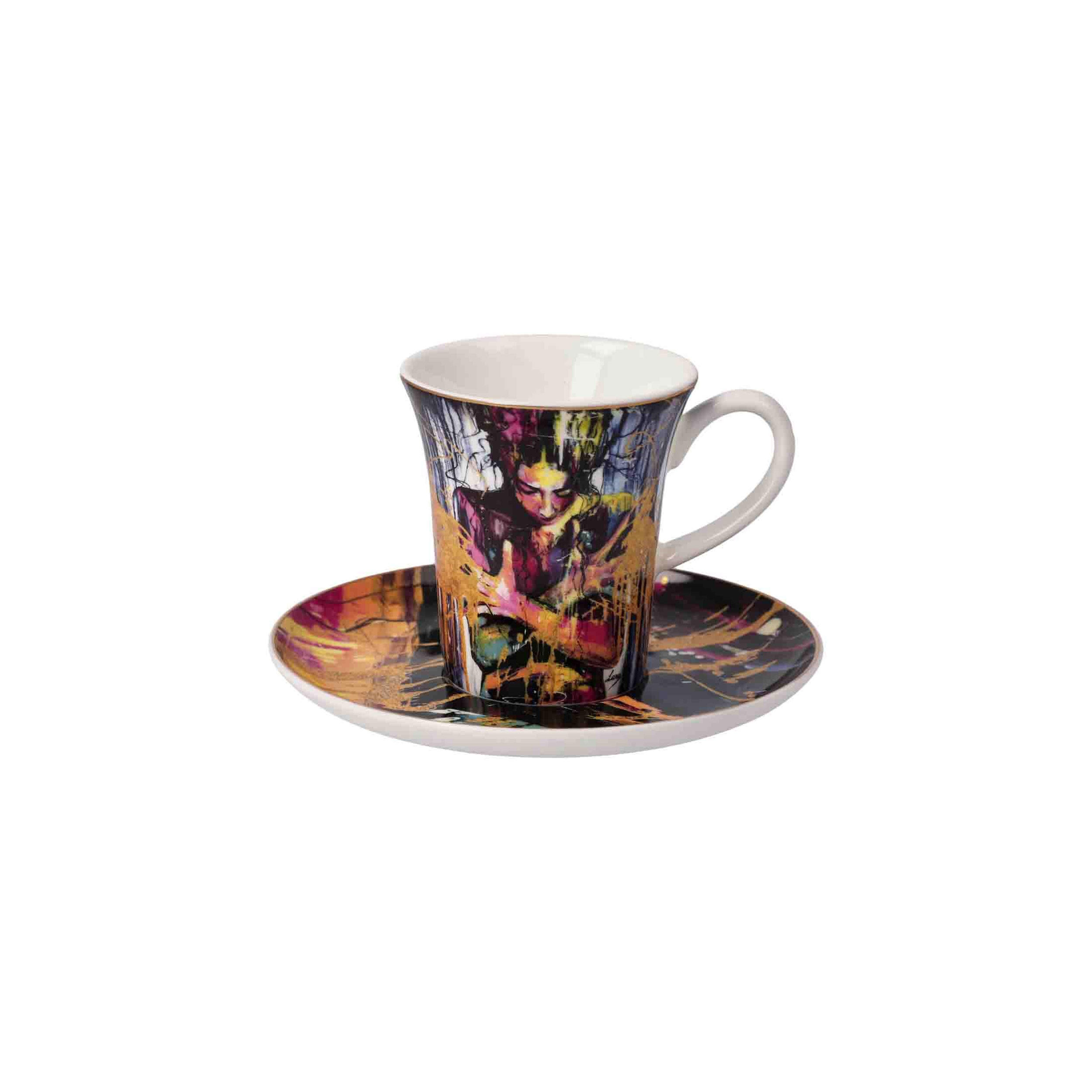ESPRESSOTASSE Lana Frey Liberation, Fine Bone China, Bunt, 100 ml - Multicolor, Keramik (0.1L) - Goebel
