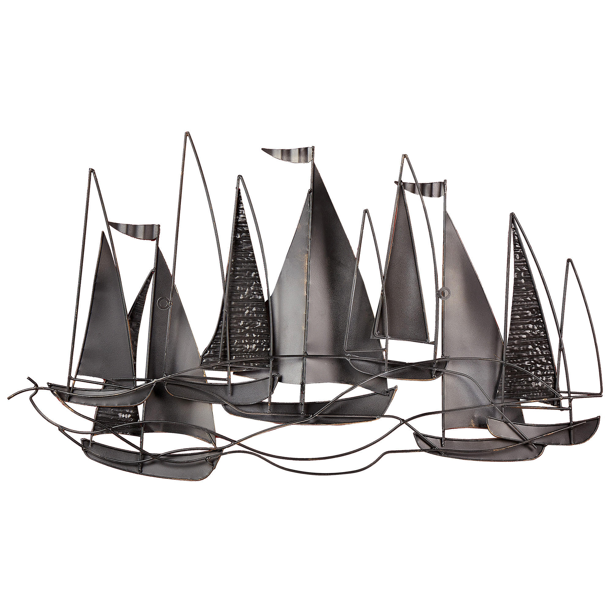 WANDDEKORATION Metall blau/gold Bohrium - Blau, Metall (100/50/5cm) - Beliani