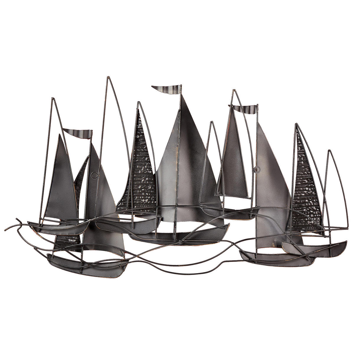 WANDDEKORATION Metall blau/gold Bohrium - Blau, Metall (100/50/5cm) - Beliani