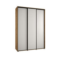 SCHWEBETÜRENSCHRANK 235,2/180/45 3-türig - Schwarz/Eiche Artisan, Holz/Metall (180/235/45cm) - Abiks Möbel