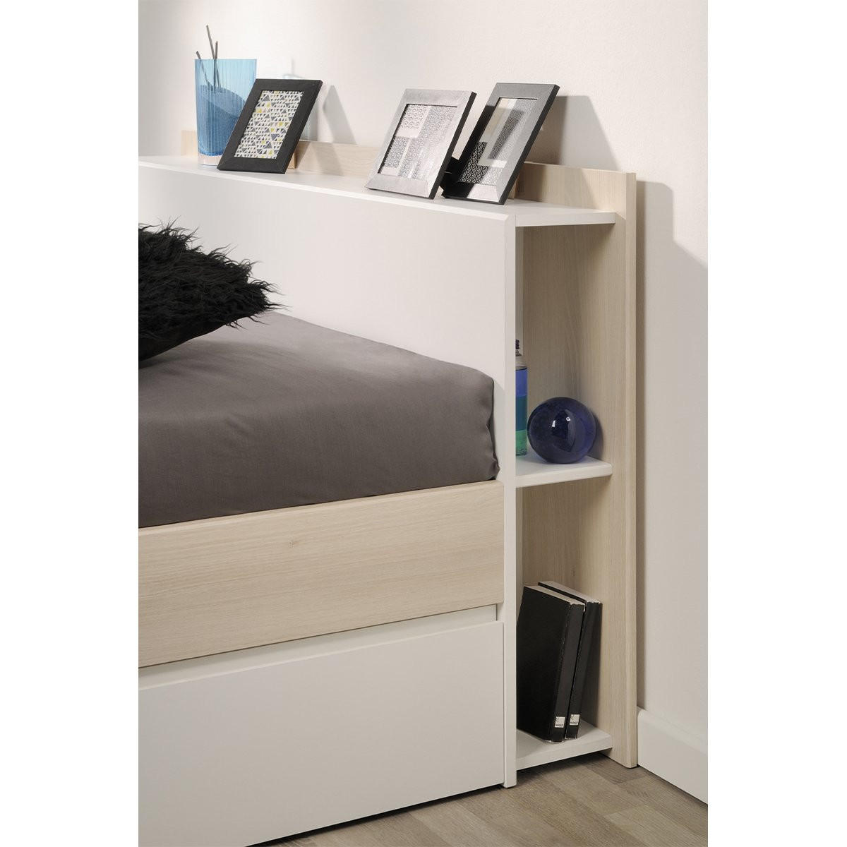 BETT mit 3 Aufbewahrungsschubladen - 140x190/200cm - Most - Apfelbaumfarben, Holzwerkstoff (140/200cm) - Calicosy