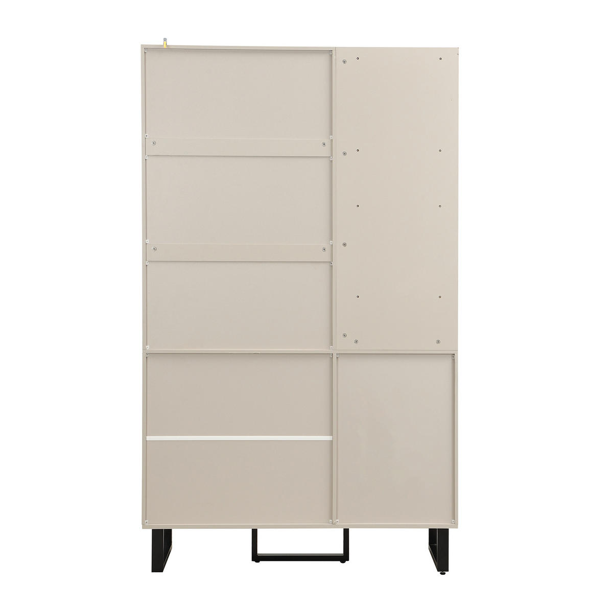 STANDGARDEROBE 110/38/186 cm mit Kleiderstange, Schubladen und Schrank in Graubeige - Beige, Holzwerkstoff (110/186/38cm) - BEAOK