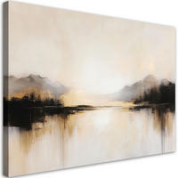 WANDBILD abstraktion in beige - Beige, Textil (60/40cm) - Feeby