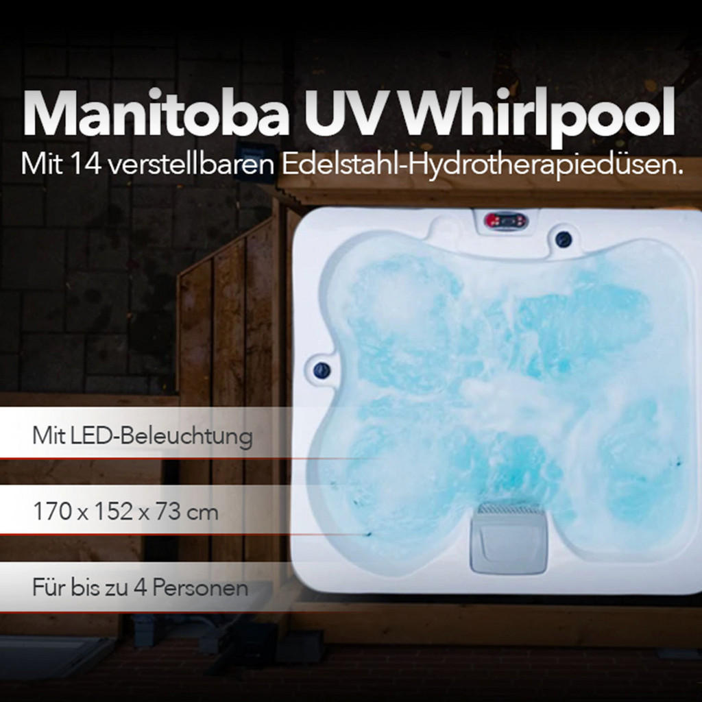 Thumbnail - Canadian Spa Company Whirlpool, Weiß, Weiß Hochglanz, Kunststoff, 4-Sitzer, Achteckig, 152x73x172 cm, Freizeit, Pools un...