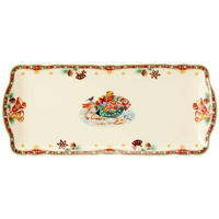 KUCHENPLATTE Marieluise Weihnachtsnostalgie creme 34,5 x 15 cm - Creme, Keramik (14.9/2.8/34.6cm) - Seltmann Weiden