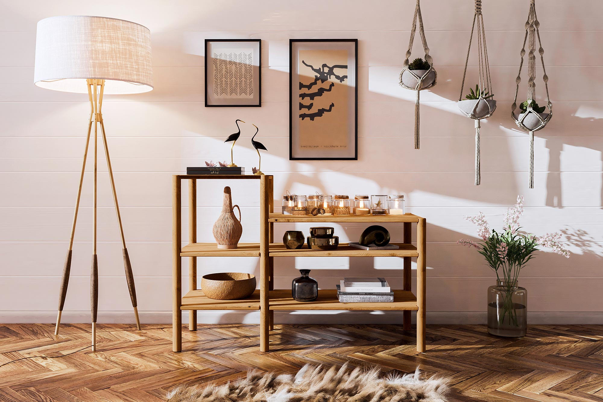 Thumbnail - byoak Regal, Mokka, Holz, Kerneiche, 115x86x46 cm, Wohnzimmer, ,