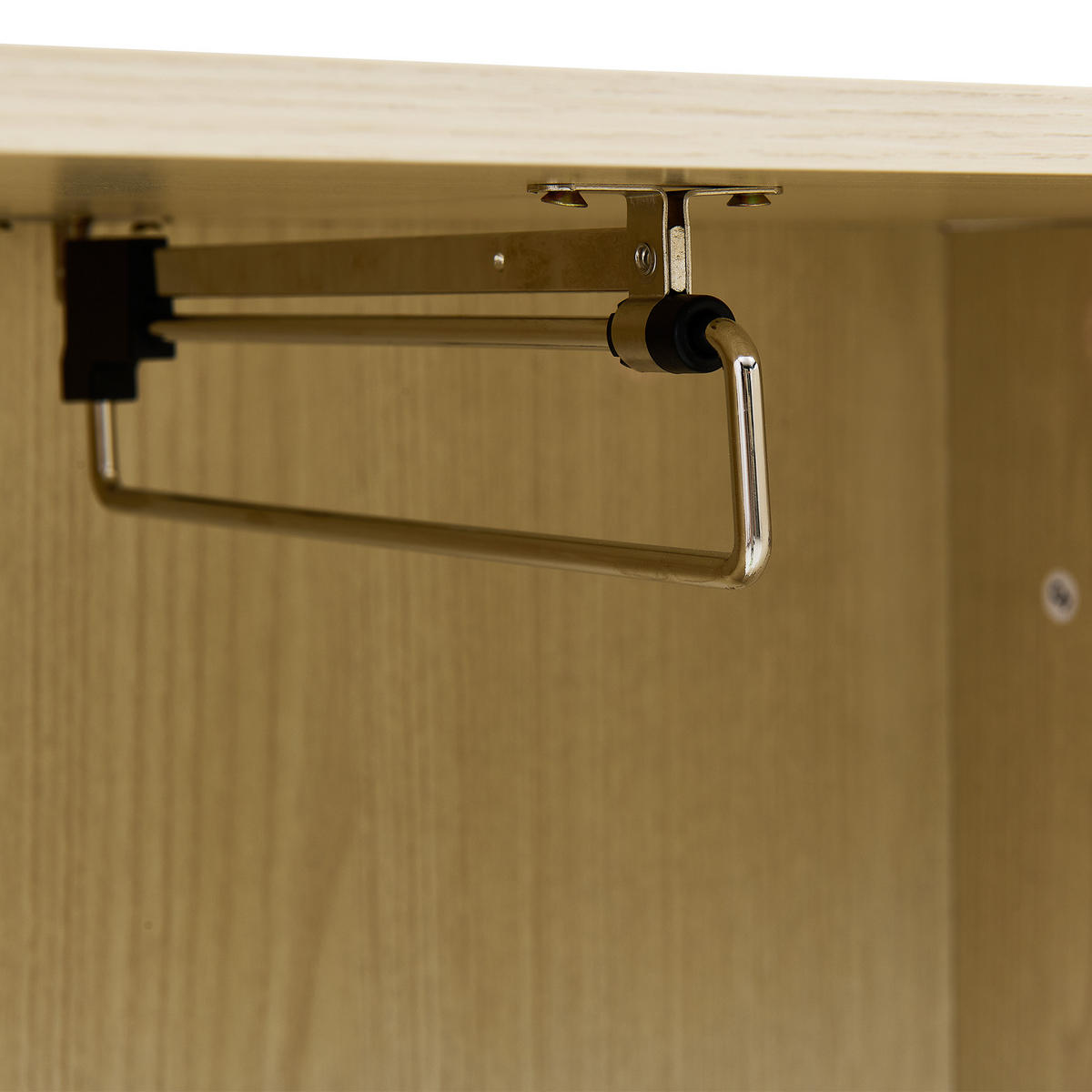 GARDEROBENSCHRANK Spiegel Kleiderstange Schmal Flurschrank - Naturfarben, Holzwerkstoff (54/179.5/34.5cm) - FLIEKS