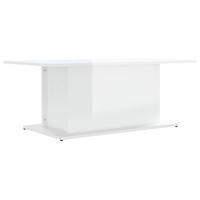 COUCHTISCH Hochglanz-Weiß 102x55,5x40 cm Holzwerkstoff - Weiß, Holzwerkstoff (102/55.5/40cm) - furnicato