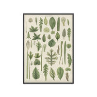 POSTER mit Rahmen Wild Apple - Assortment of Leaves II - Schwarz/Grün, Holz/Papier (30/40cm) - Poster&Frame