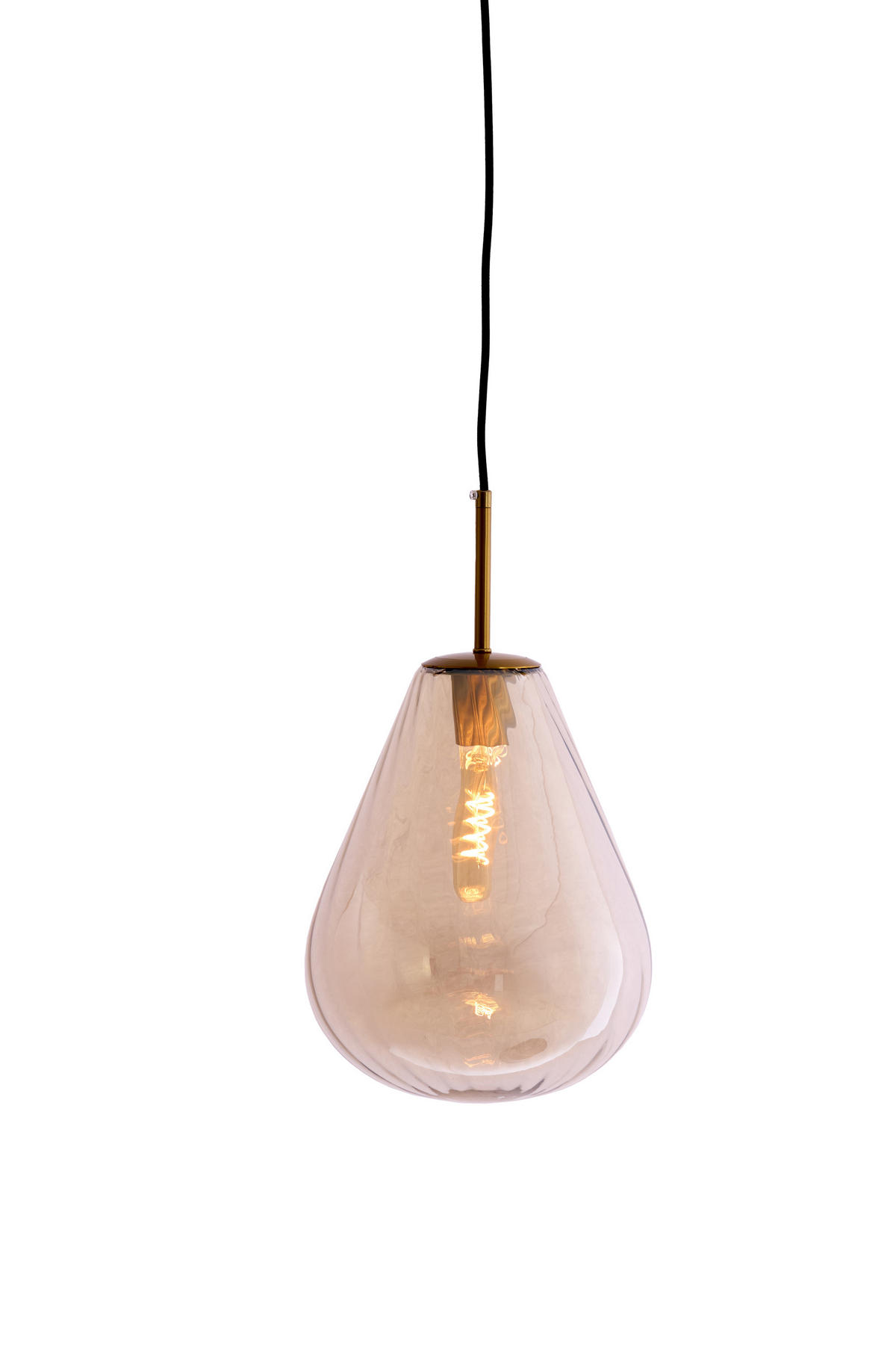 HÄNGELAMPE - Bronze - 25/25/32 cm - Messingfarben, Glas (25/25/32cm) - Light & Living