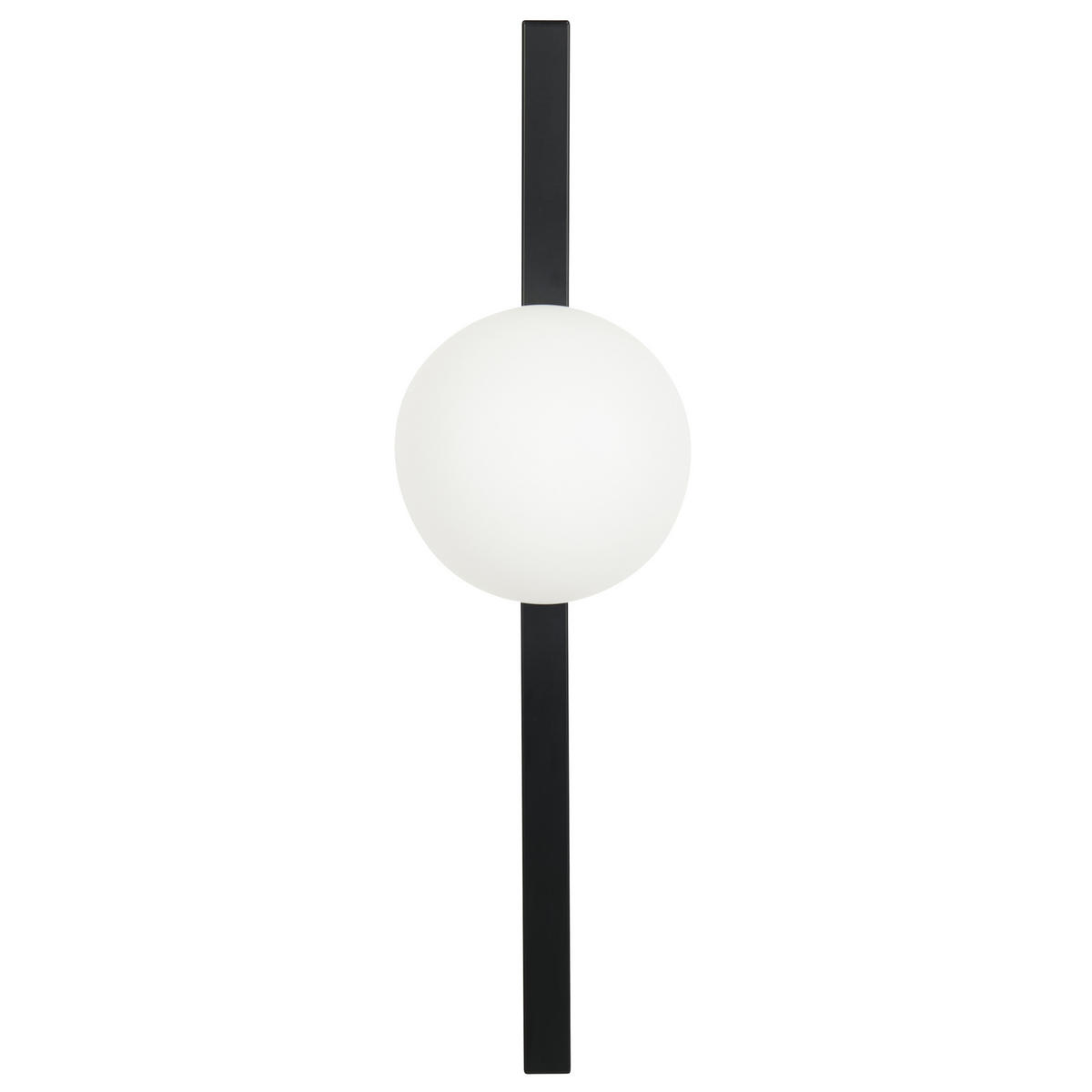 WANDLEUCHTE Isabella 17/15/55 cm - Schwarz, Glas (15/55/17cm) - Beliani