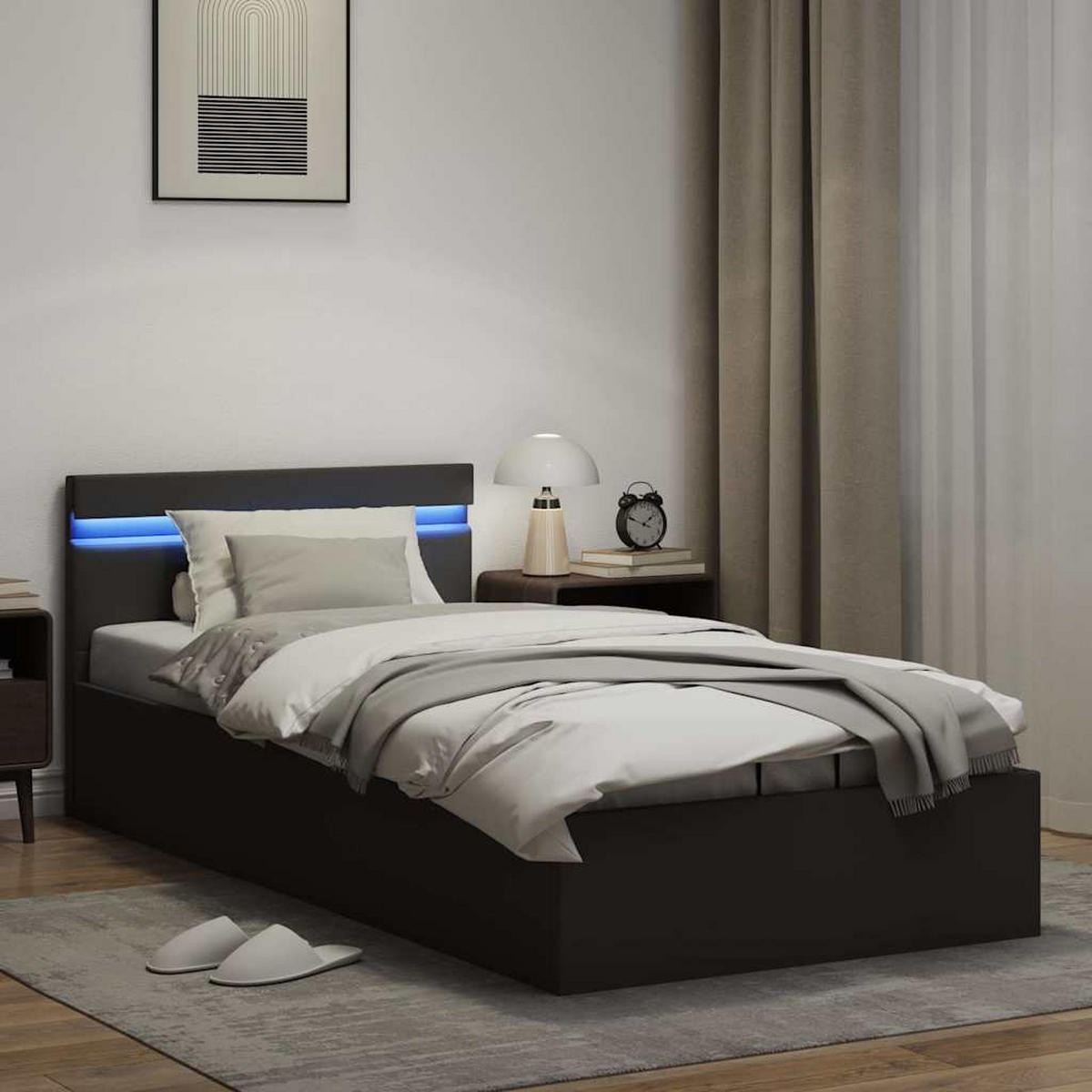 METALLBETT Janning 97/212 cm - Schwarz, Metall (90/200cm) - Nettlife