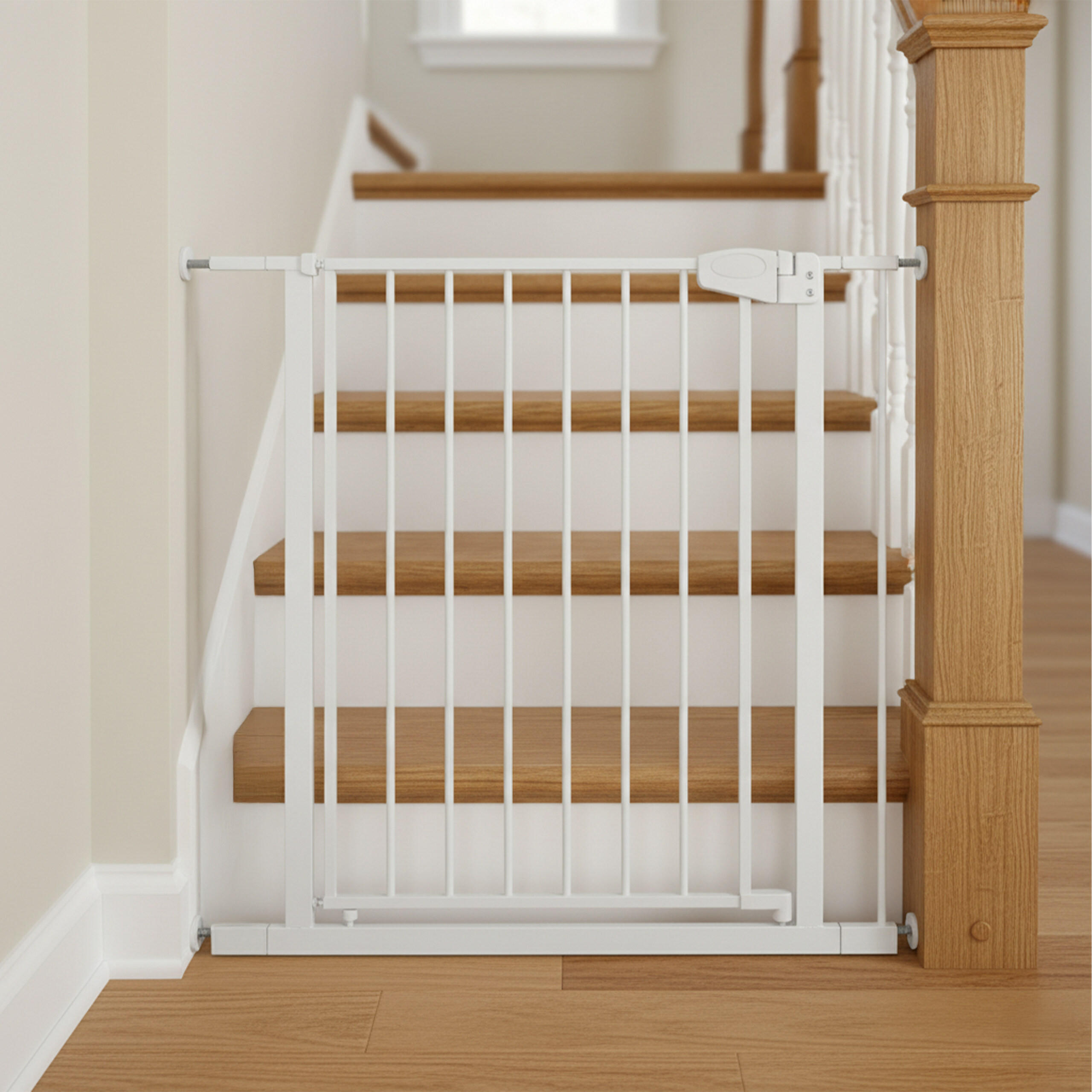 TREPPENSCHUTZGITTER - Weiß, Kunststoff/Metall (87/1cm) - Relaxdays