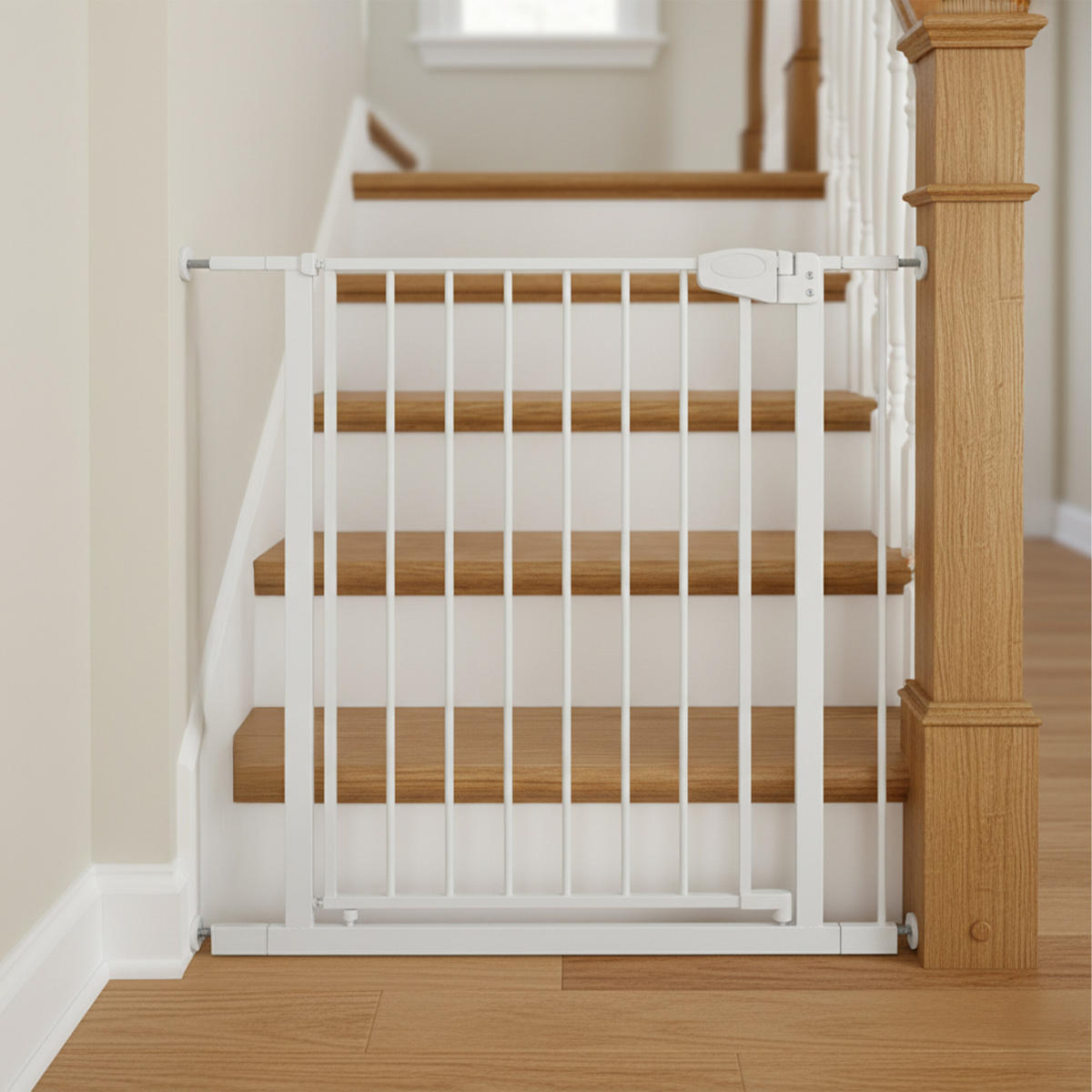 TREPPENSCHUTZGITTER - Weiß, Kunststoff/Metall (87/1cm) - Relaxdays