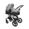 KINDERWAGEN 2 in 1 Viola grau mit Adaptern, umbaubarer Sportsitz, bis 22 kg - Grau, Metall (96/59/112cm) - Lorelli