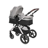 KINDERWAGEN 2 in 1 Viola grau mit Adaptern, umbaubarer Sportsitz, bis 22 kg - Grau, Metall (96/59/112cm) - Lorelli