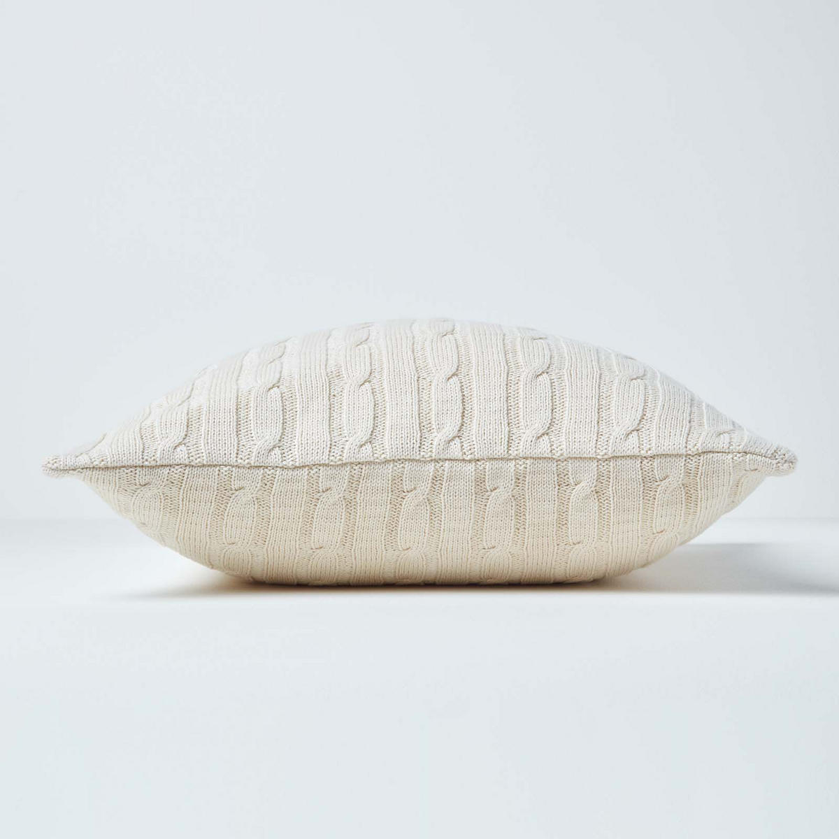 KISSENHÜLLE Zopfmuster 45/45 cm - Creme, Textil (45/45cm) - Homescapes