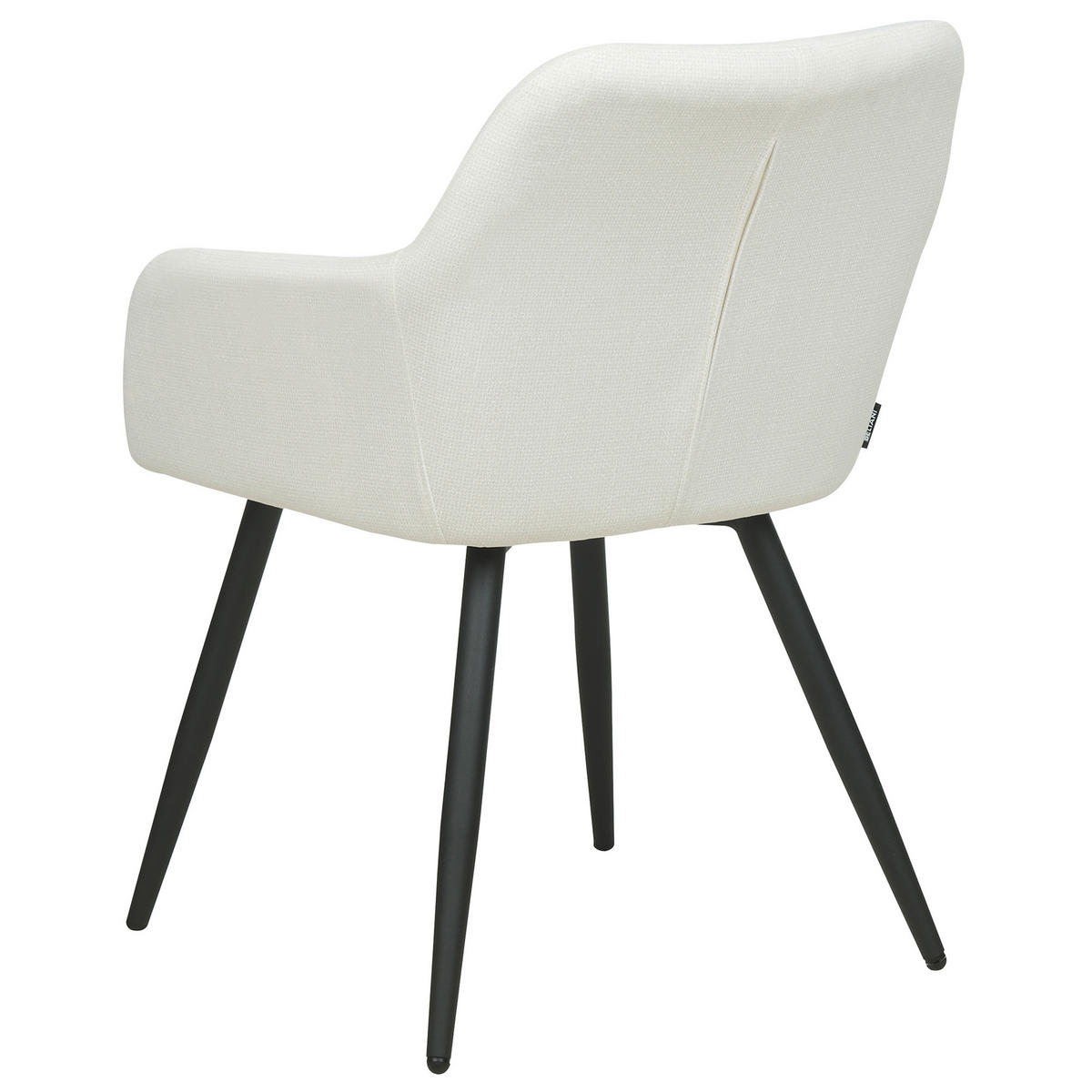 ESSZIMMERSTUHL 2er-Set Samt cremeweiß Casmalia - Weiß, Textil (59/78/62cm) - Beliani