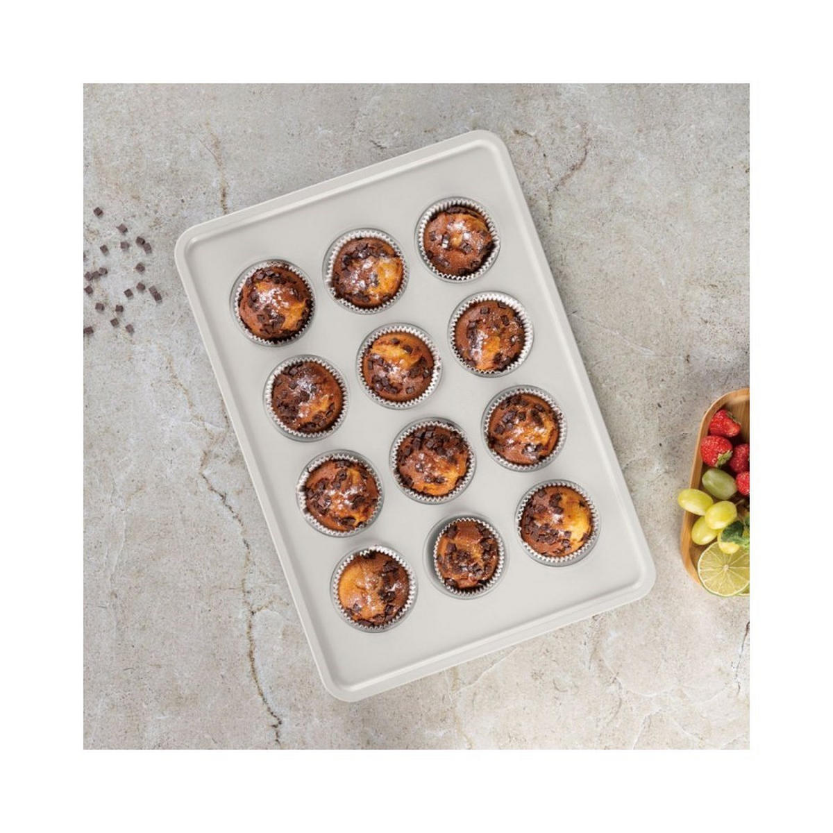 MUFFINFORM Creme 42.3/28/3.5 cm BH7877 - Creme, Metall (28/3.5/42.3cm) - Berlinger Haus