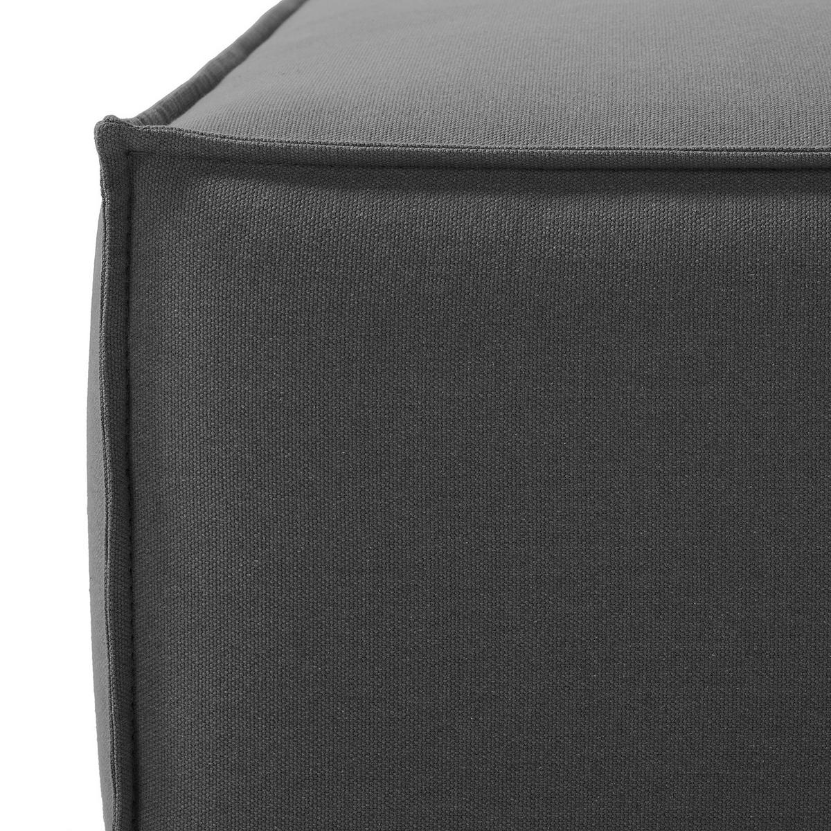 POLSTERHOCKER rechteckig - Anthrazit/Schwarz, Kunststoff/Textil (97/40/79cm) - home24