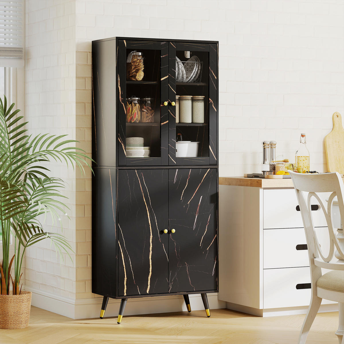 AKTENREGAL DE-14496 Schwarz - Schwarz, Holzwerkstoff (35/170/70cm) - ComfortXL