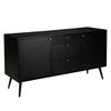 SIDEBOARD, Schwarz - Schwarz, Holzwerkstoff (40/75/150cm) - Oviala