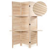 RAUMTEILER Cottage II 3-tlg. Holz, mit 2 Ablagen natur - Naturfarben, Holz (120/170/22cm) - DESIGN DELIGHTS