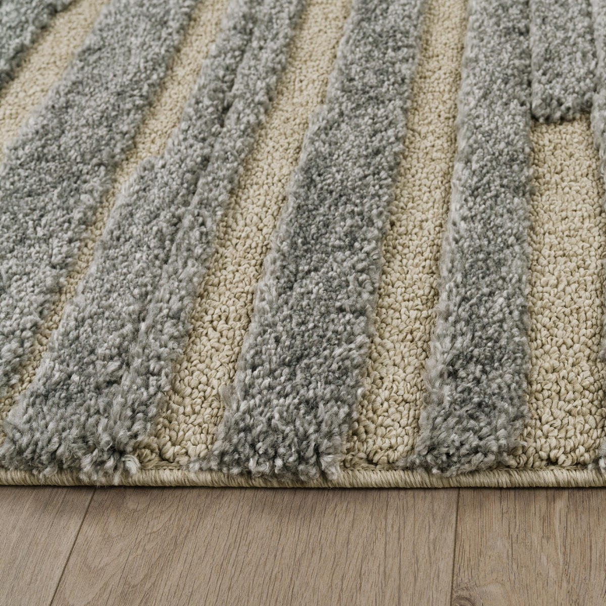 HOCHFLORTEPPICH 60/100 cm Genua 742 - Grau, Textil (60/100cm) - Paco Home
