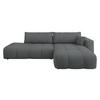 ECKSOFA Furyn O Boucle, Seite: Rechts - Dunkelgrau/Schwarz, Holzwerkstoff/Kunststoff (262/145cm) - MIRJAN24