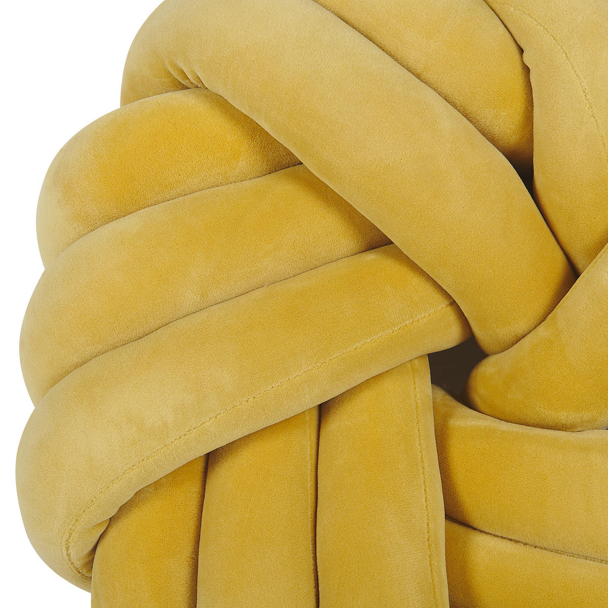 DEKOKISSEN Senfgelb 30/30 cm Akola - Dunkelgelb, Textil (30/30cm) - Beliani