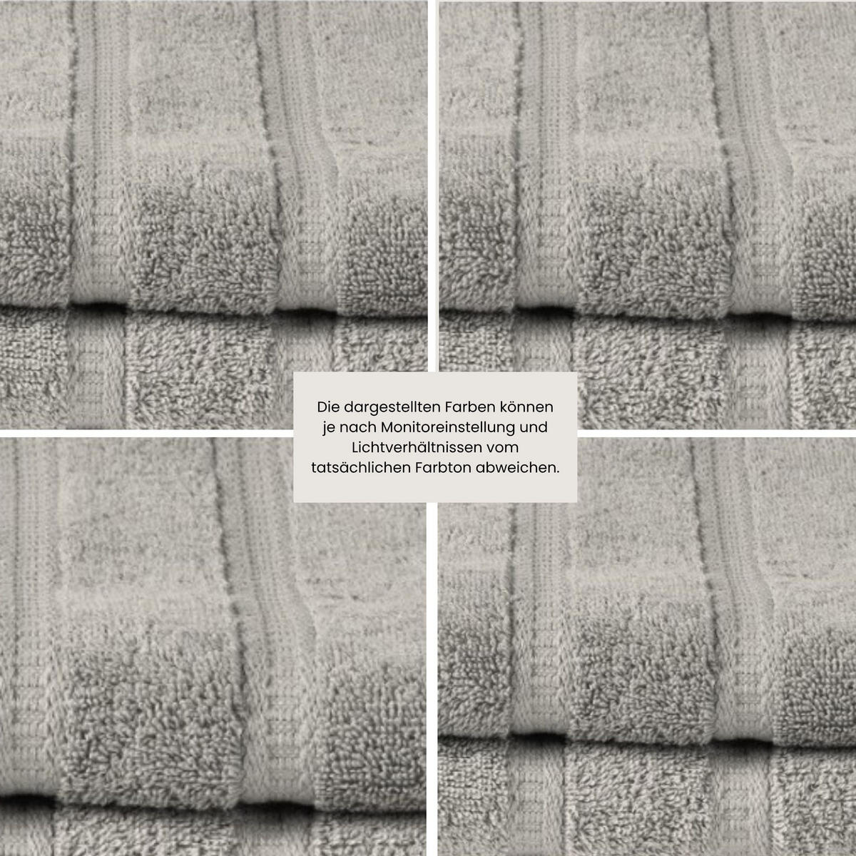 DUSCHTUCHSET Miro - 2-teilig - 70 x 140 cm - Silber - Grau, Textil (70/140cm) - SCHIESSER