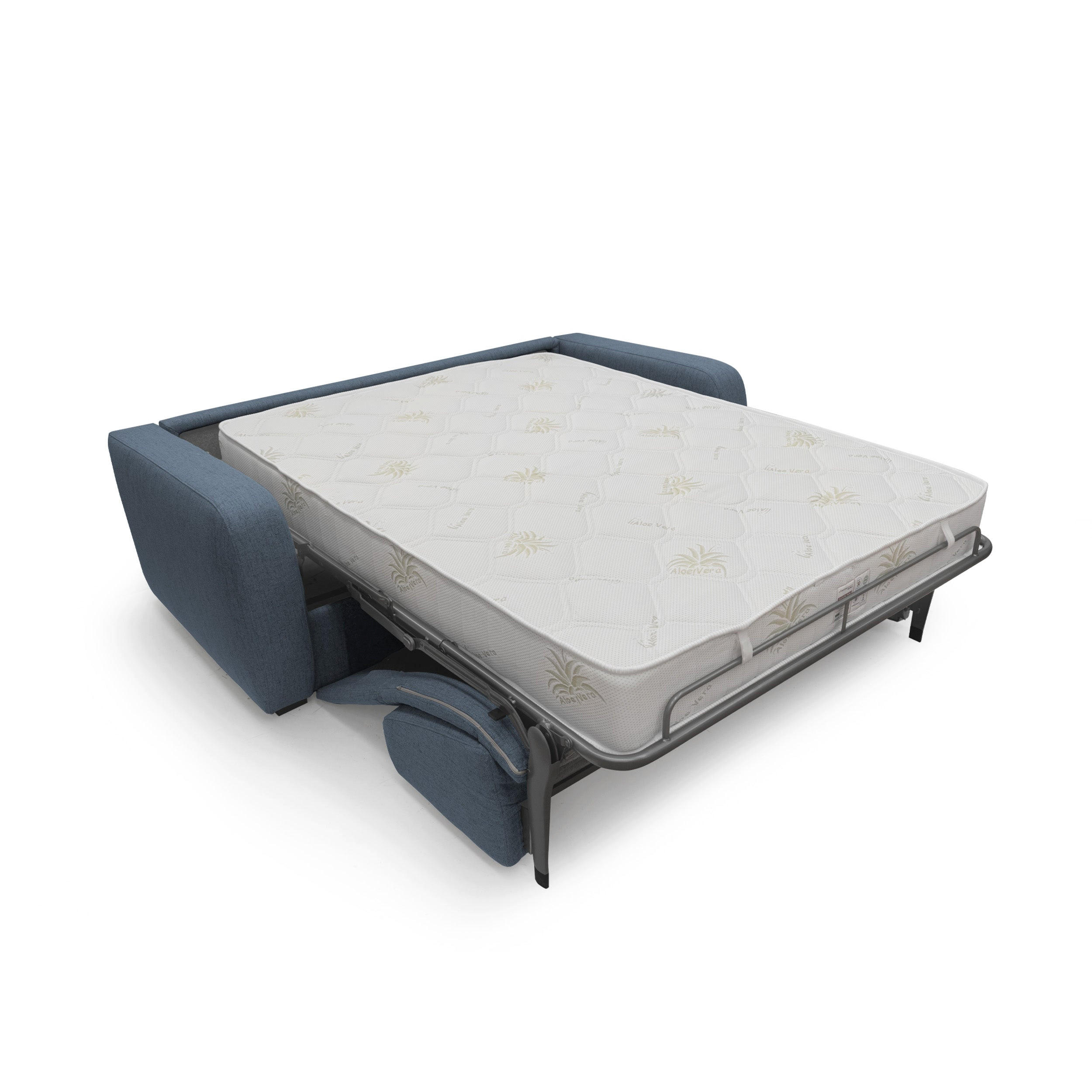 SCHLAFSOFA Duna - Blau, Textil (195/93/100cm) - Divani.store