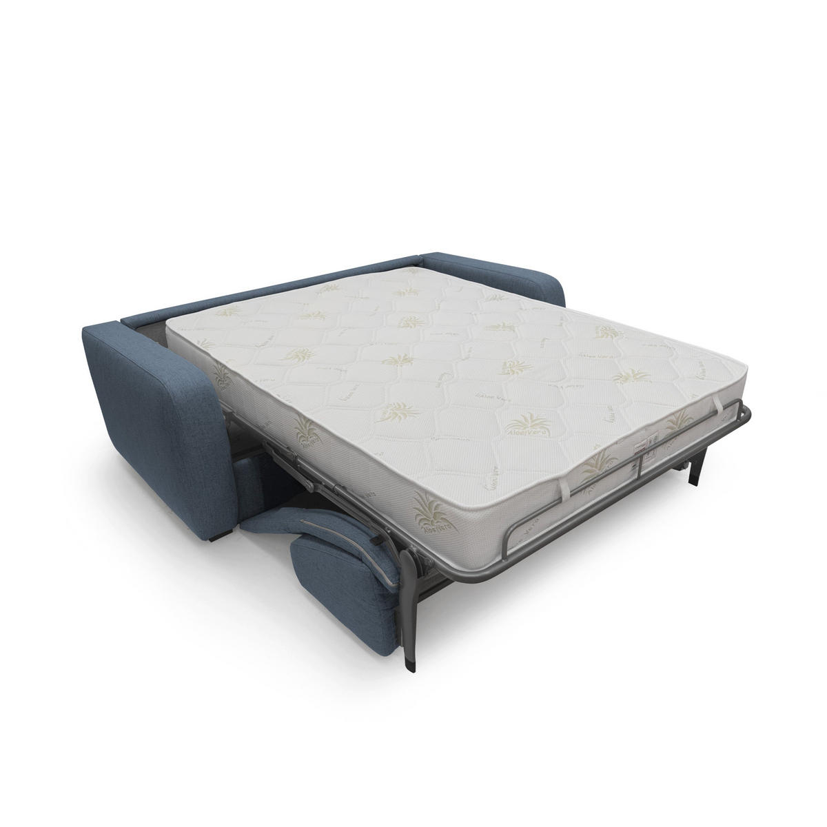SCHLAFSOFA Duna - Blau, Textil (215/93/100cm) - Divani.store