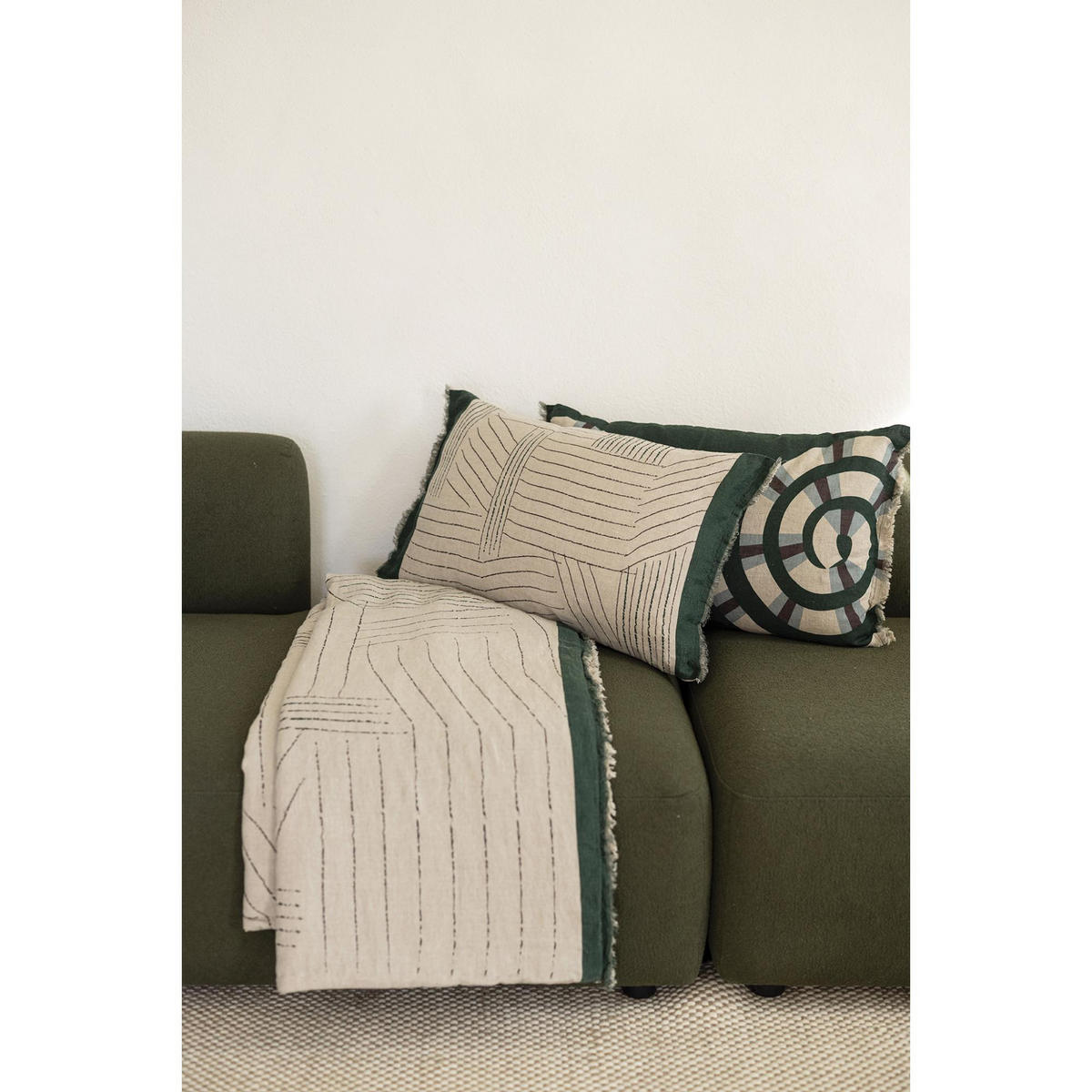 TAGESDECKE Zeff Kori abgrund 85 x 200 cm - Blau, Textil (85/200cm) - Vivaraise