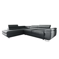 ECKSOFA Lyam 4 Sitzplätze Dunkelgrau - Grau, Holzwerkstoff (271/201cm) - Petits-meubles