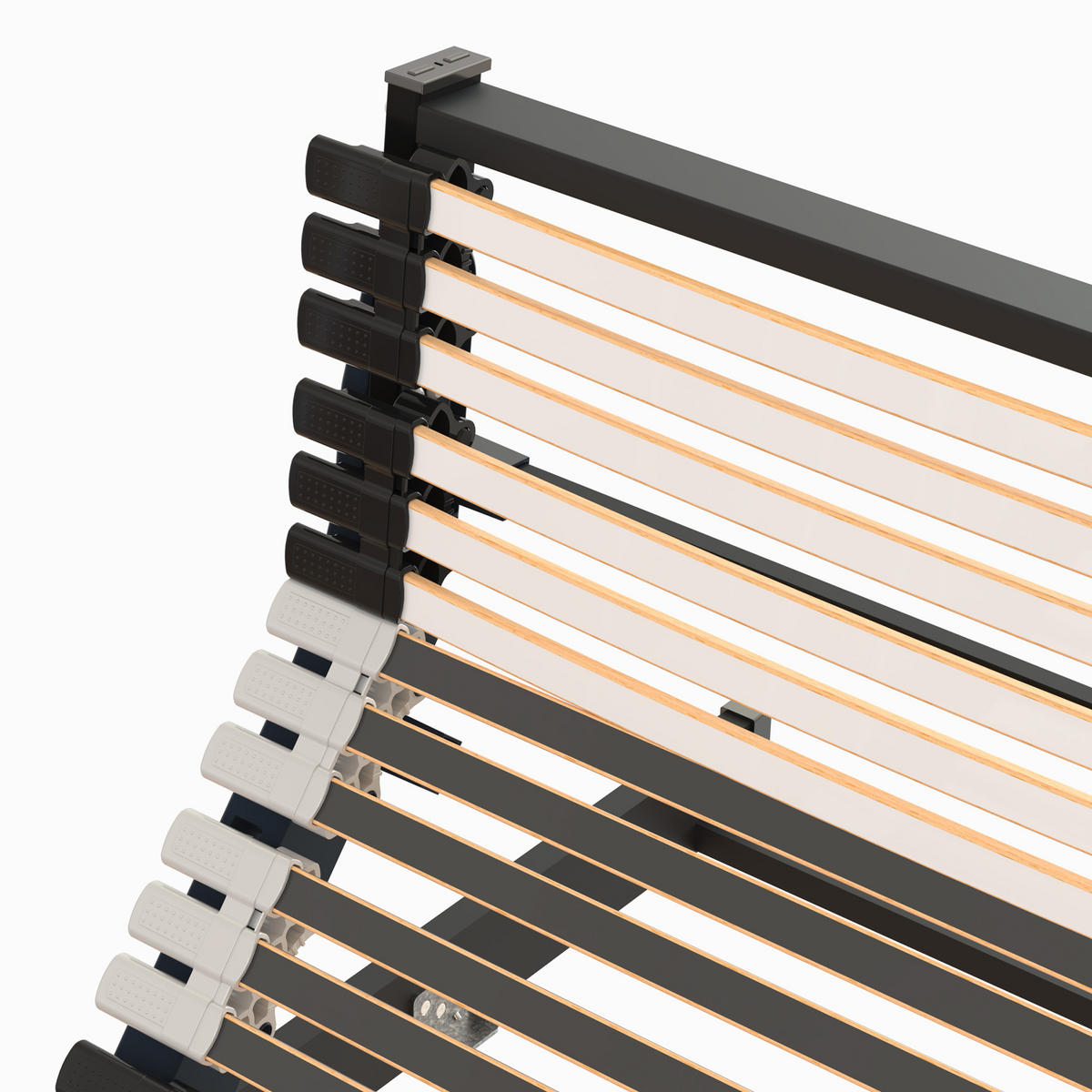 LATTENROST "Quattro Move", 80 x 200 cm, stufenlos elektrisch verstellbar, zwei Motoren - Grau, Holz (80/200cm) - Hn8 Schlafsysteme