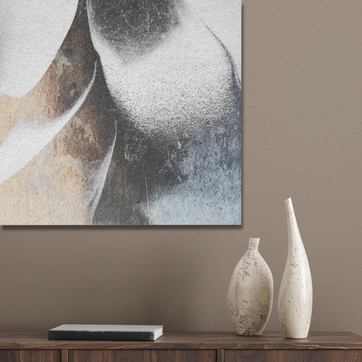 AKUSTIKPANEEL Luxus - Abstrakt - Gold - Weiß 100x70 cm - Goldfarben, Textil (100/0.9/70cm) - MuchoWow