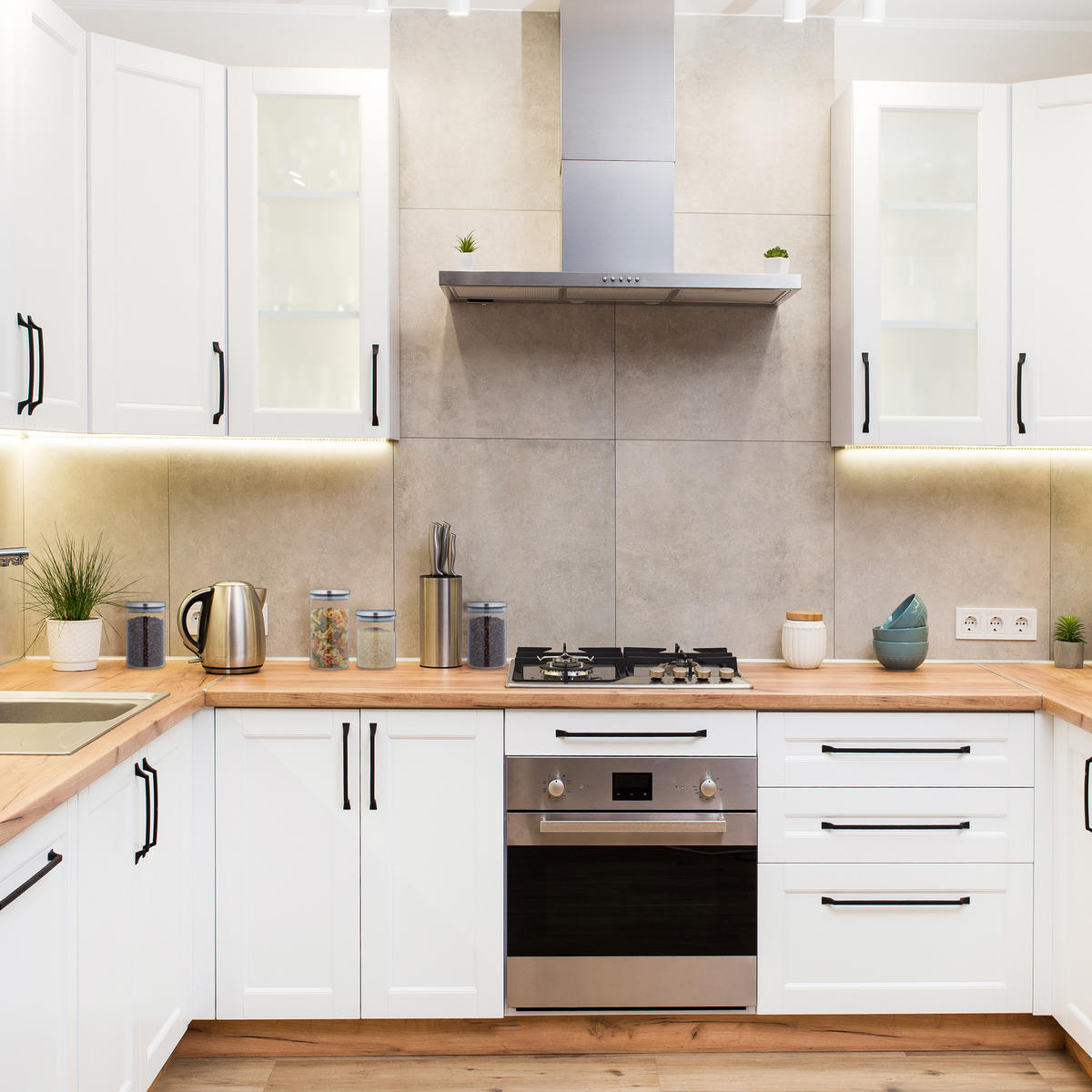 6XVORRATSGLAS - Transparent, Glas/Kunststoff (10/18/10cm) - Relaxdays