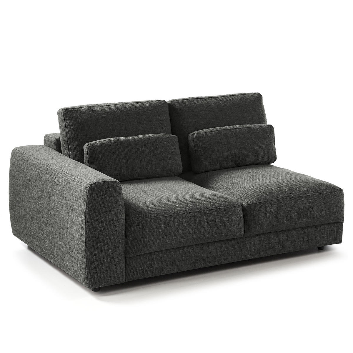 2-SITZER MODULSOFA - Grau, Textil (158/74/117cm) - home24