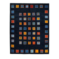 GABBEH-TEPPICH handgeknüpft Rizbaf Blau 235/180 cm Schurwolle - Blau, Textil (180/235cm) - Looma