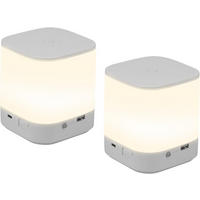 TISCHLEUCHTE Glanzig 9.8/11.5/9.8 cm （2er-set） - Weiß, Metall (9.8/9.8/11.5cm) - ZMH