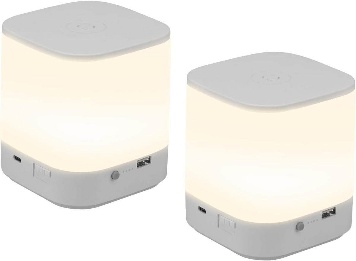 TISCHLEUCHTE Glanzig 9.8/11.5/9.8 cm （2er-set） - Weiß, Metall (9.8/9.8/11.5cm) - ZMH